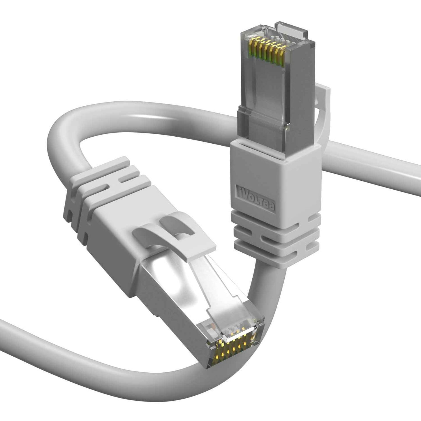 iVoltaa Bare Copper Ethernet CAT6A 10Gb/Sec High Speed SF/UTP LAN Cable