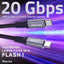 iVoltaa 100W USB C to USB C [20Gbps], USB 3.2 Gen 2, PD, 4K Video Output, Thunderbolt 3