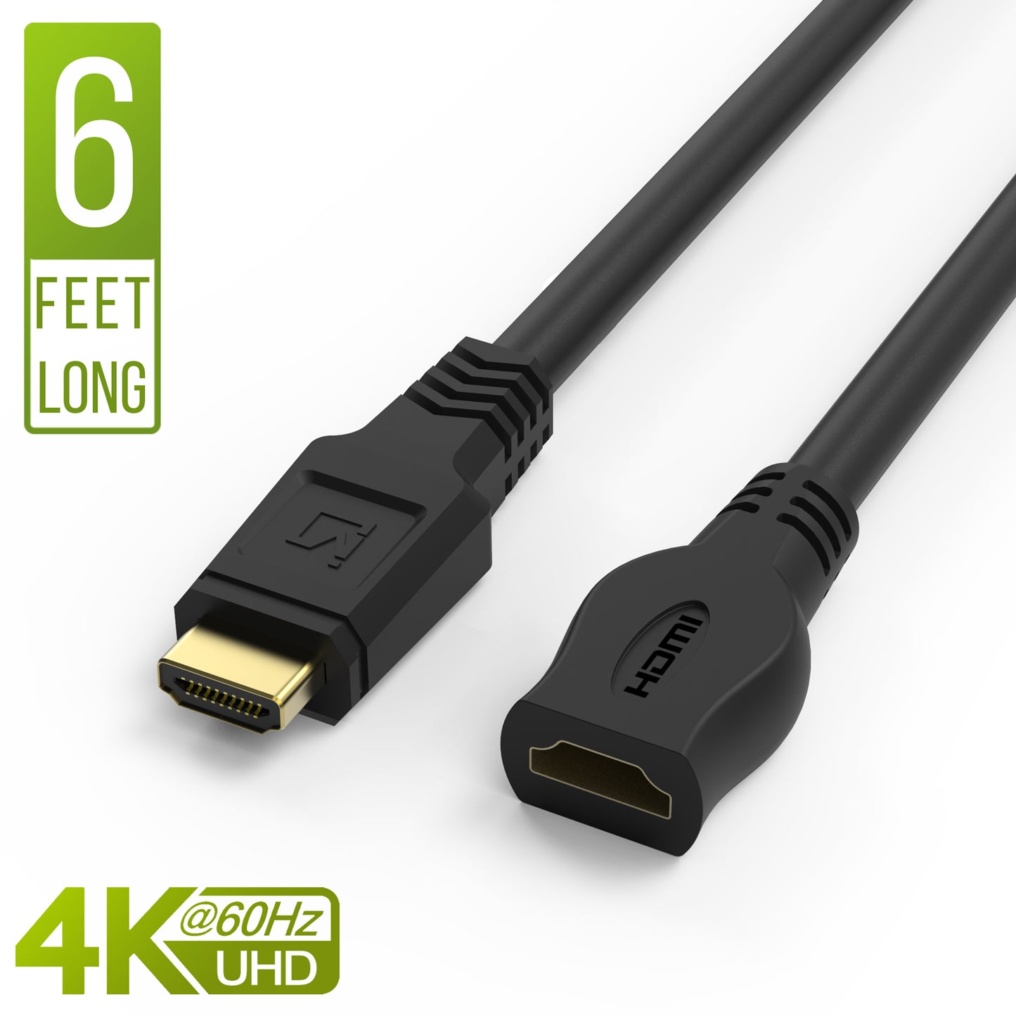 iVoltaa High Speed 4K 60 Hz Female HDMI to Male HDMI 2.0 Cable