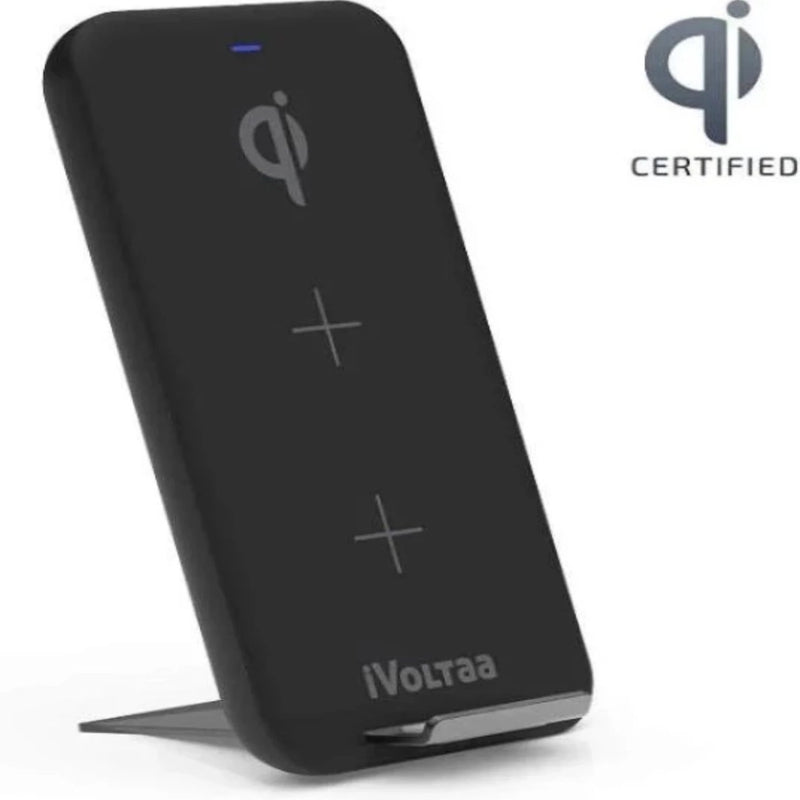 iVoltaa Airbase2 10W Dual Coil Qi Wireless Charging Dock with Type-C Cable