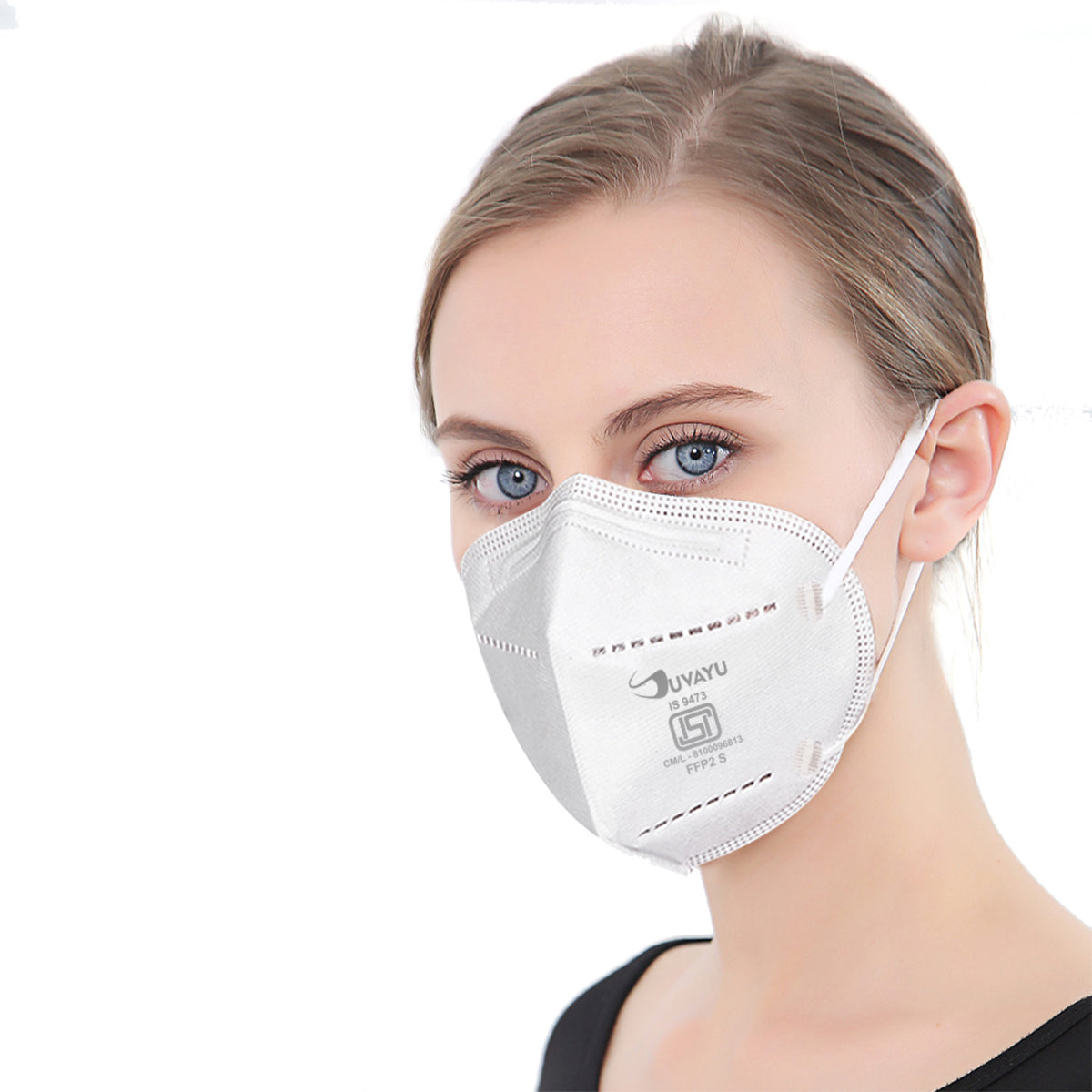 Suvayu N-95 ISI Certified A.I.I.M.S Approved 5-Layer FFP2 Mask - White