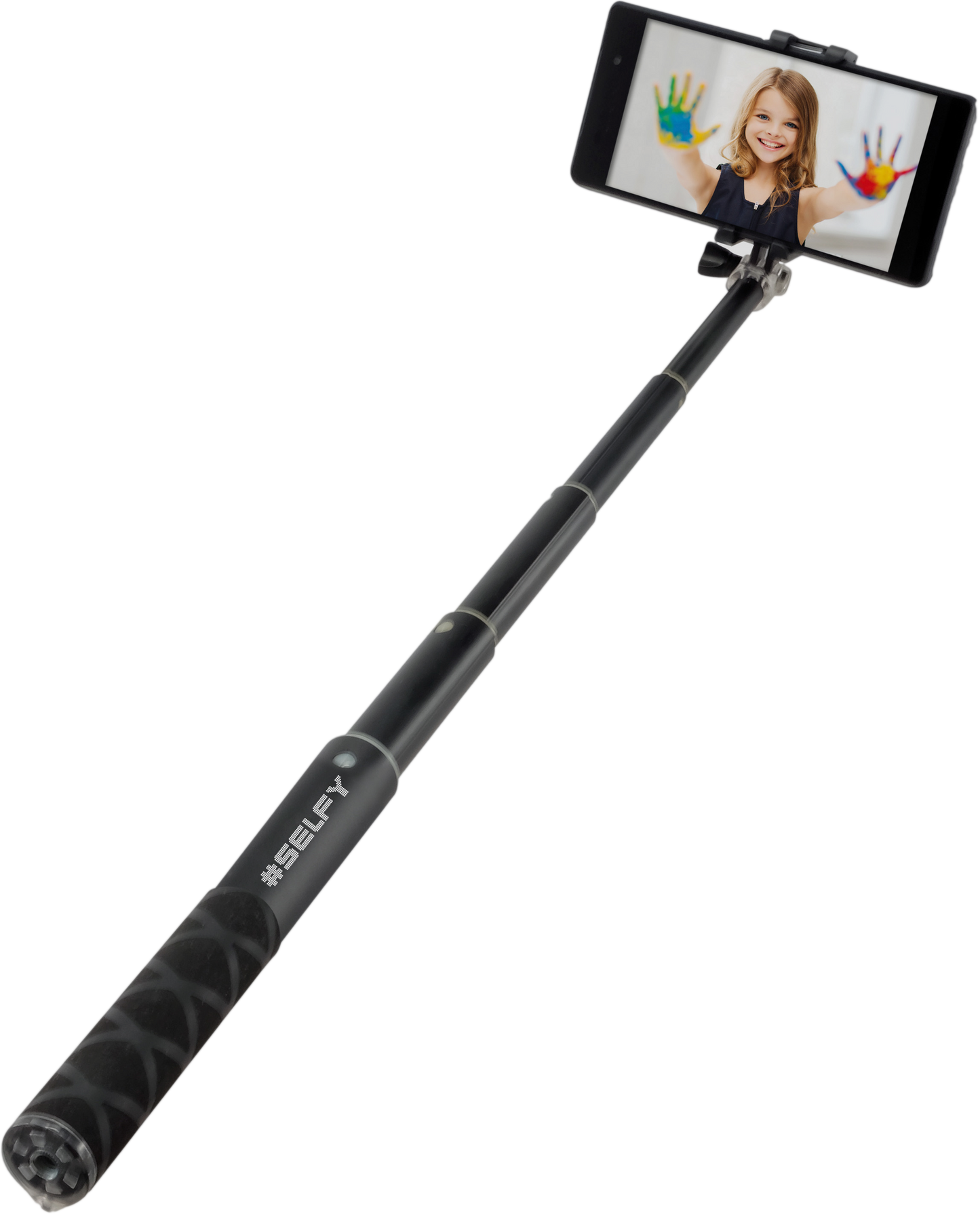 iVoltaa Smile Selfy Stick Aluminium Bluetooth Selfie Kit for iPhone & Android with Carry Bag - Mars Red