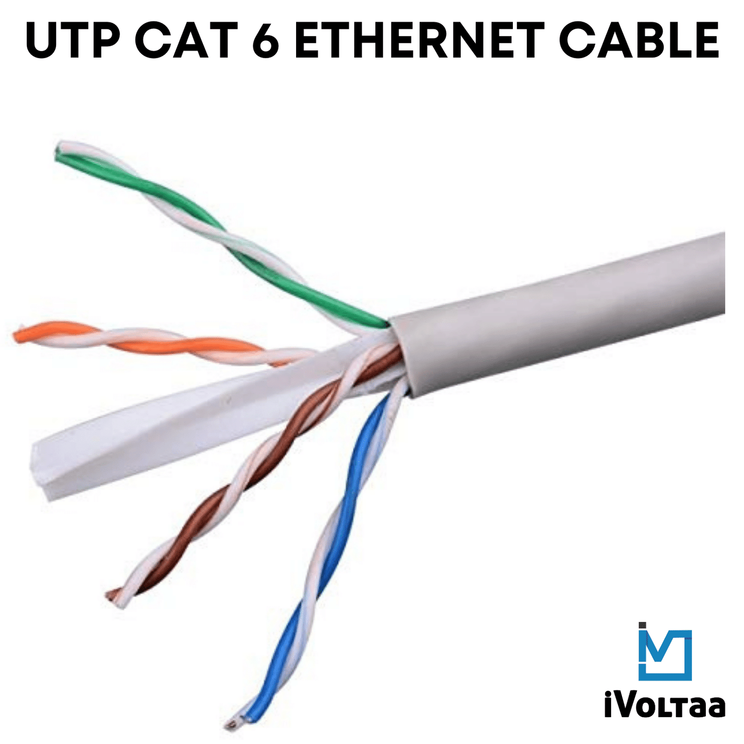 iVoltaa Ethernet 23 AWG CAT6 Gigabit High Speed LAN Cable Bundle