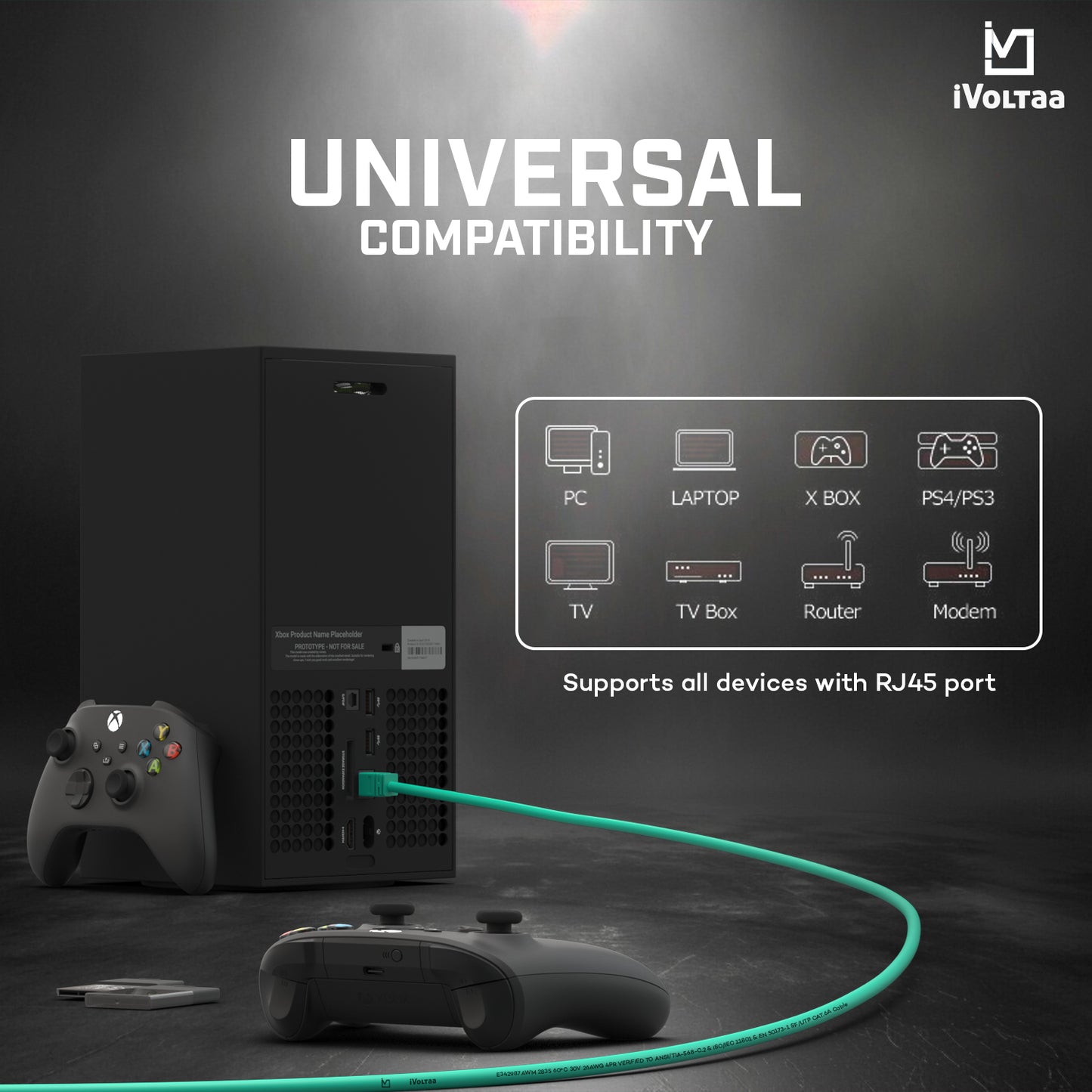 iVoltaa Ethernet CAT6A 10Gb/Sec High Speed LAN Cable Bundle