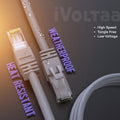iVoltaa Cat6 Ethernet Cable Bundle — UTP, 100% Bare Copper, 1 Gbps, 250 MHz — with Free RJ45 Connectors