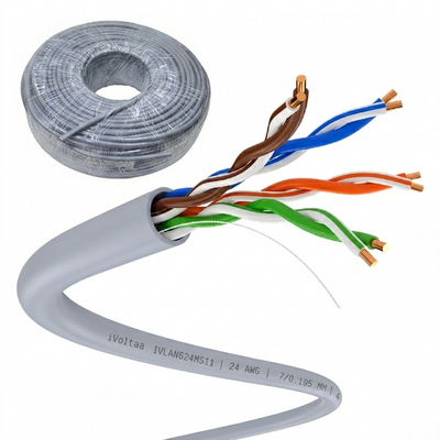 iVoltaa Cat6 Ethernet Cable Bundle — UTP, 100% Bare Copper, 1 Gbps, 250 MHz — with Free RJ45 Connectors