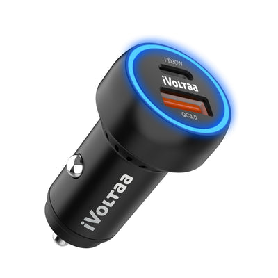 iVoltaa 48W Type-C PD Fast Car Charger Dual Port PD&QC 3.0