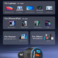 iVoltaa 130W Type C PD Car Charger, 3-Ports USB Car Charger, PD/PPS 100W & PD/QC 30W
