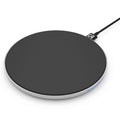 iVoltaa Airbase1 10W Wireless Charging Pad with Type-C Cable for Qi Enabled Wireless Charging Devices (Leather Top-Black)