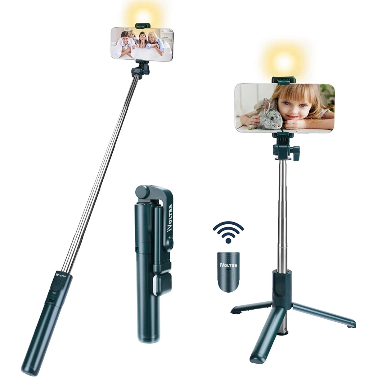 wireless selfie stick tripod with remote