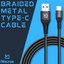 iVoltaa Braided & Metal 4A Sync & Fast Charge Type-C Cable (1 M / 3.3 Ft. Long - Black)…