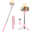iVoltaa Selfie Stick Tripod with Detachable Wireless Remote, Extendable Selfie Stick with in-Built Tripod & LED Fill Light for Smartphones ( Black )