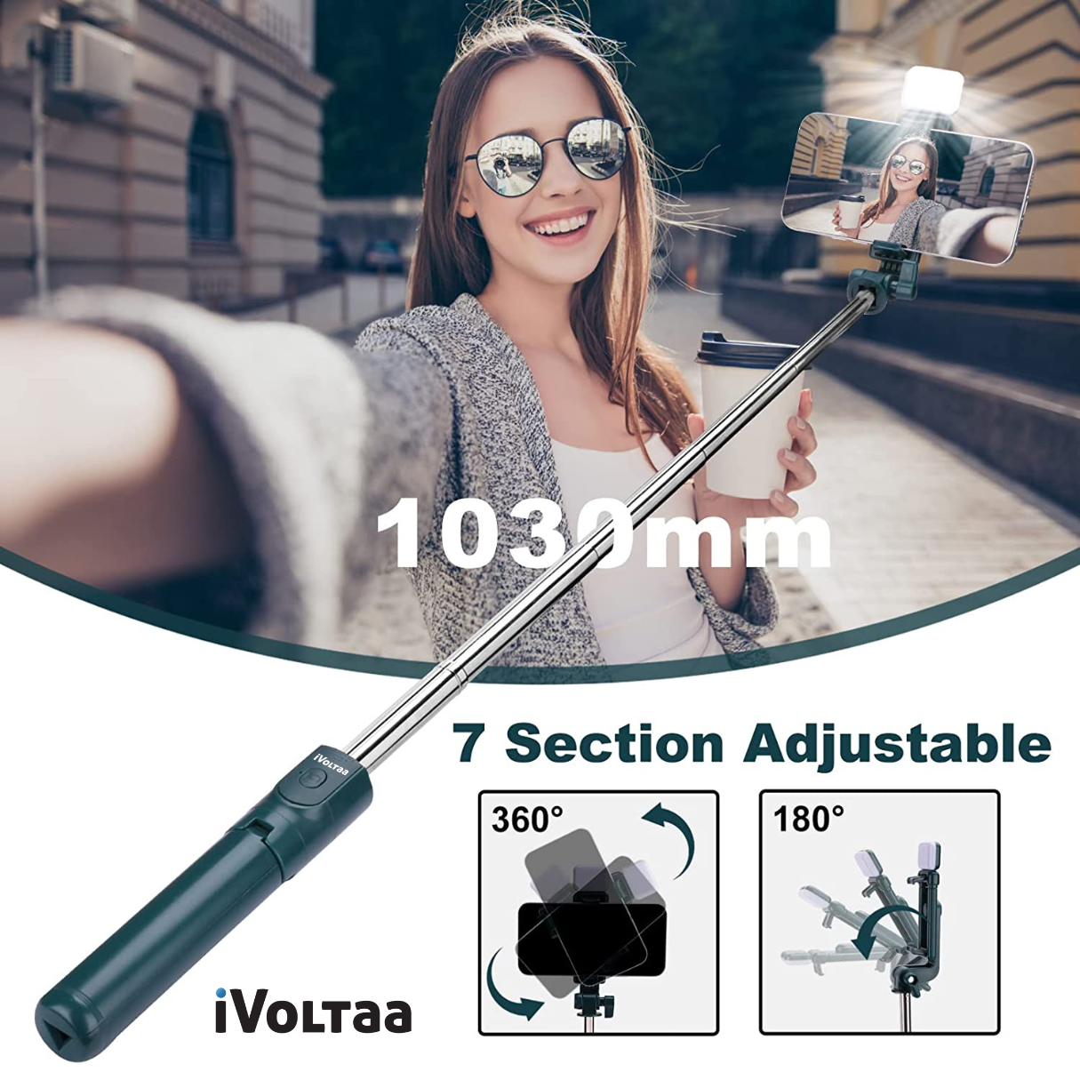 tripod selfie stick with remote