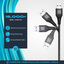 iVoltaa Braided & Metal 4A Sync & Fast Charge Type-C Cable (1 M / 3.3 Ft. Long - Black)…