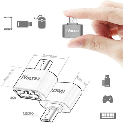 iVoltaa Micro USB to USB A OTG Adapter