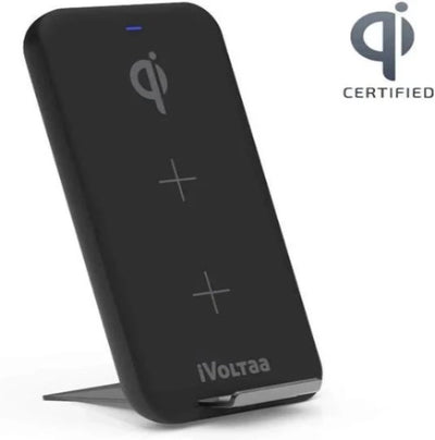 iVoltaa Airbase2 10W Dual Coil Qi Wireless Charging Dock with Type-C Cable