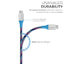iVoltaa Pixie Type-C to USB 2.0 Cable - (4 Feet - 1.2 M) - Kyber Blue