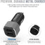 iVoltaa 4.8 A - 24W Dual Port Metal Car Charger (Black)