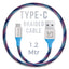 iVoltaa Pixie Type-C to USB 2.0 Cable - (4 Feet - 1.2 M) - Kyber Blue