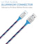 iVoltaa Pixie Type-C to USB 2.0 Cable - (4 Feet - 1.2 M) - Kyber Blue