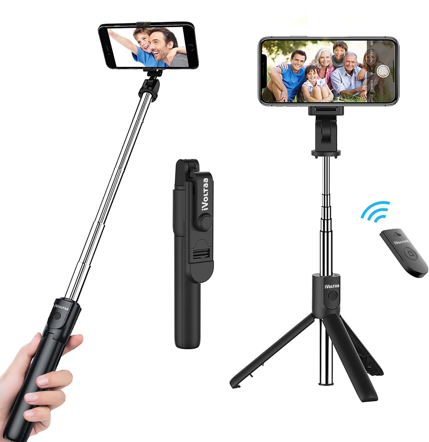 wireless selfie stick tripod with remote