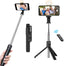 iVoltaa Selfie Stick Tripod with Detachable Wireless Remote, Extendable Selfie Stick with in-Built Tripod & LED Fill Light for Smartphones ( Black )