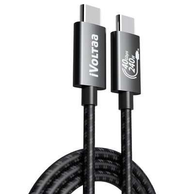 iVoltaa 40Gbps | 240W | USB C | USB 4 | 2nd Gen E- Marker | PD | 8K | 6 Ft/1.8 M