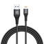 iVoltaa Braided & Metal 4A Sync & Fast Charge Lightning Cable (1.5 / 5.0 Ft. Long - Black)…