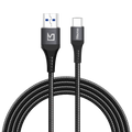 iVoltaa Braided & Metal 4A Sync & Fast Charge Type-C Cable (1 M / 3.3 Ft. Long - Black)…
