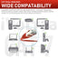 Compatible with computers, tablets, modems, routers, gaming consoles and everything with RJ45 ports.