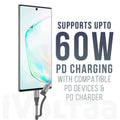 iVoltaa 4in1 PD 60W Type C/USB A to Type C/Micro USB Cable - (3.3 Feet - 1M)