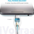 iVoltaa PD 60W Type C to Type C Cable 2.0 Fast Charging Cable - (5 Feet - 1.5M)
