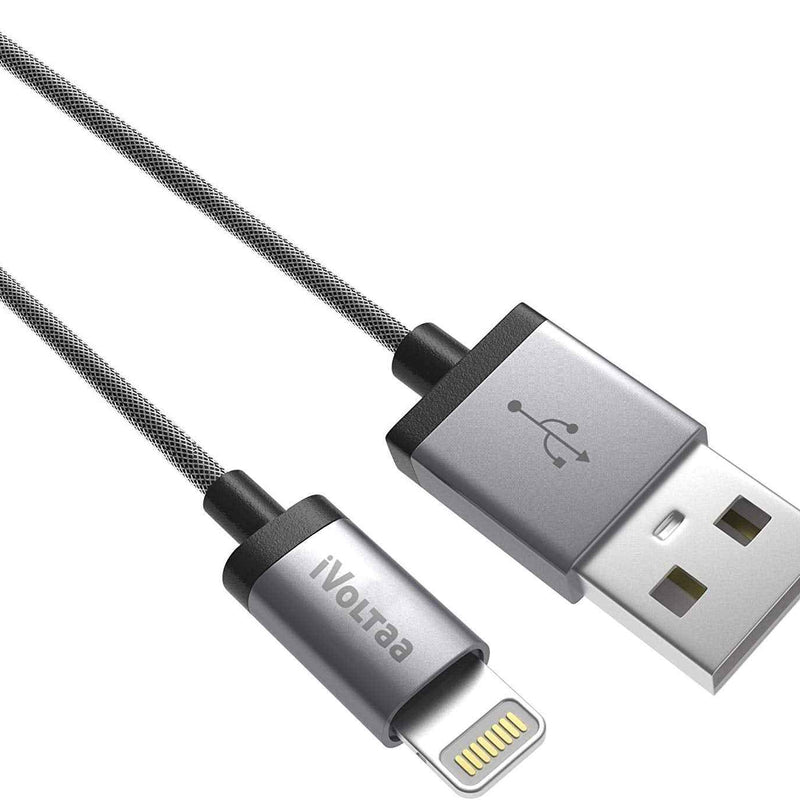 iVoltaa MFi Certified Braided Lightning Cable - (6 Feet - 1.8M)